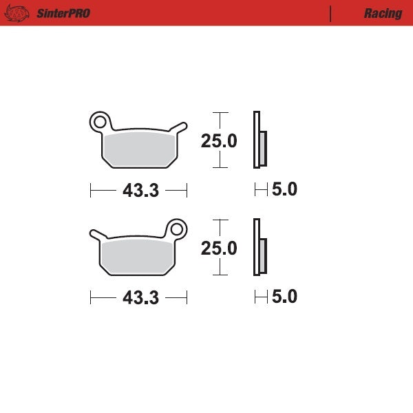 Moto-Master KTM 50SX 02-23 Husqvarna TC50 17-23 Racing Series Front Brake Pads